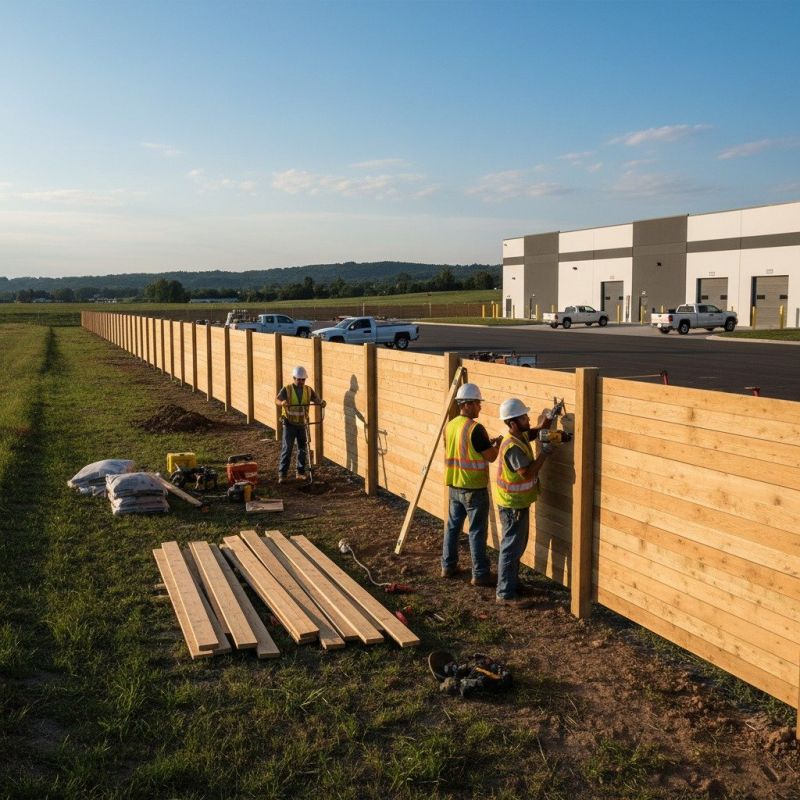 Commercial Fence Construction detail
